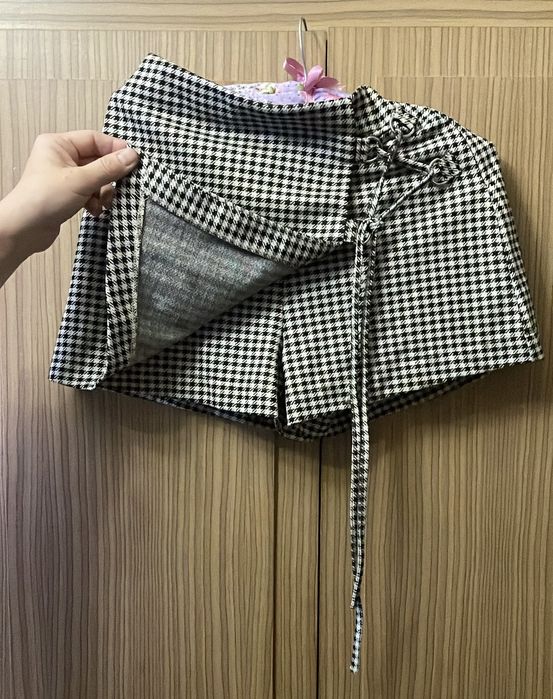 Юбка шорты в клетку