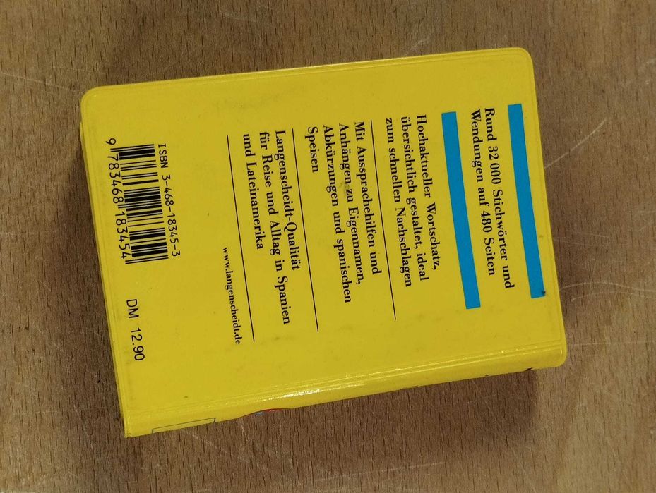 Dicionário Bolso Espanhol - Alemão Langenscheidt