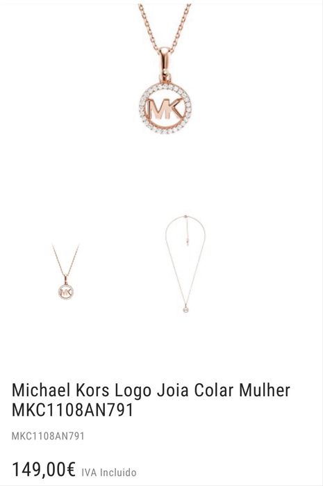 Michael Kors Logo Joia Colar Mulher