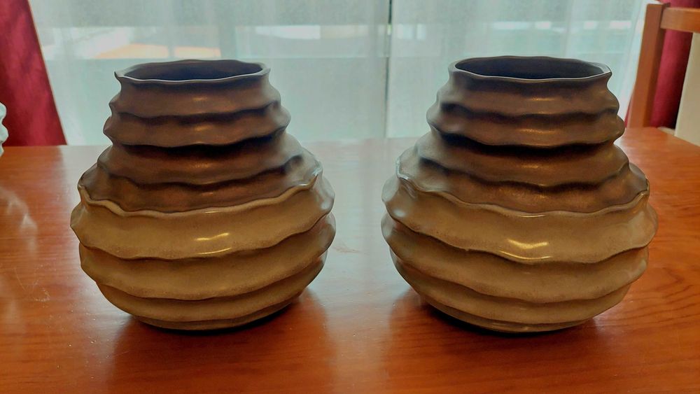 Conjunto de vasos / potes / jarras ceramicas decorativas