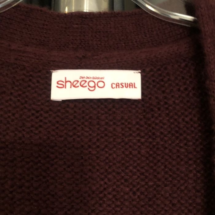 Sweter bordowy Sheego