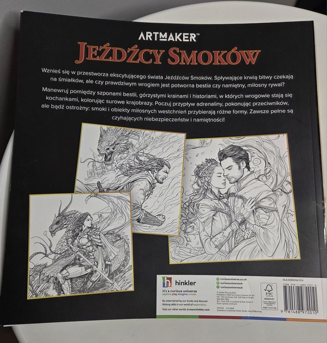 Jeźdźcy Smoków Kolorowanka Kreatywna ArtMaker