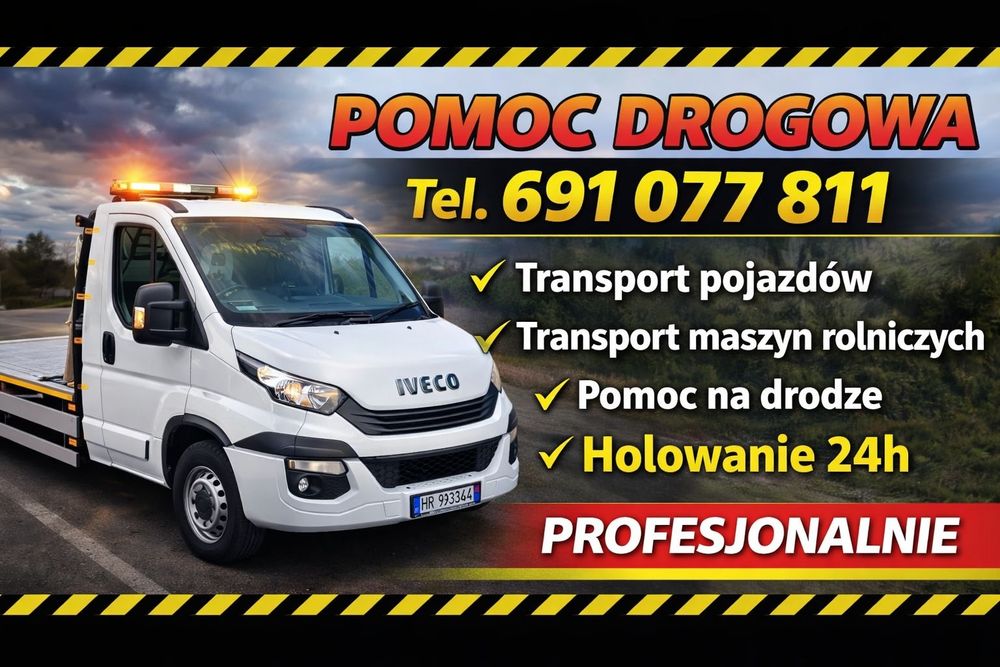 Usługi transportowe, holowanie pomoc drogowa  transport aut maszyn ro