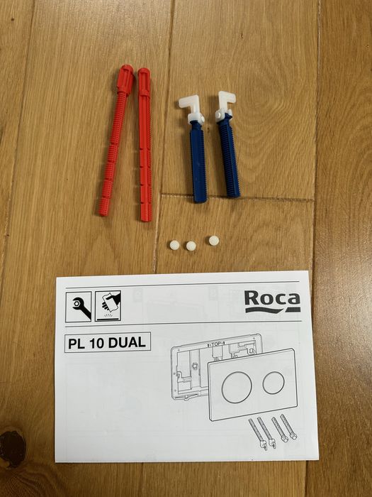 Przycisk spłukujący do WC Roca PL10 Dual Matt Beige – nowy