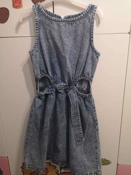 Sukienka jeansowa lato dziewczynka Sukienka na ramiączkach dziewczynka