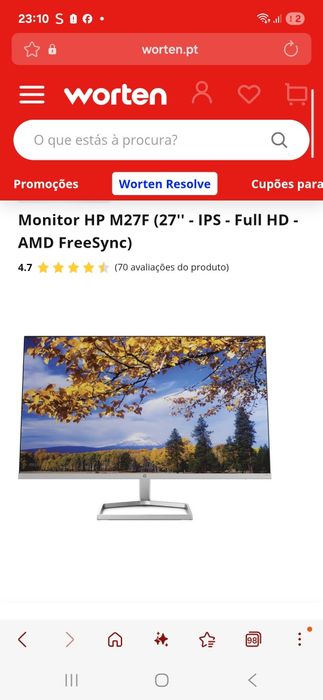 Vendo monitor hp 27 polegadas