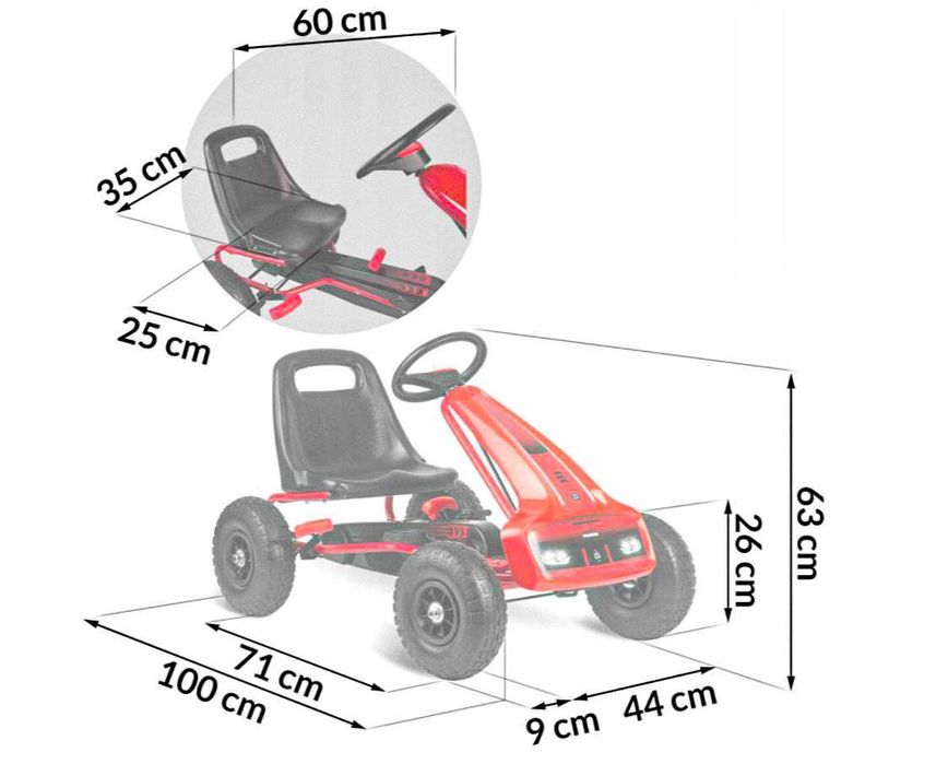 GOKART DZIECIĘCY Na Pedały Gokart Dla Dziecka