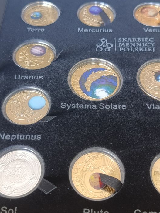 Zestaw Systema Solare 14  numizmatów+kasetka