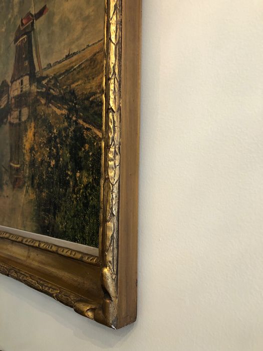 Quadro com moldura Moinho Holandês