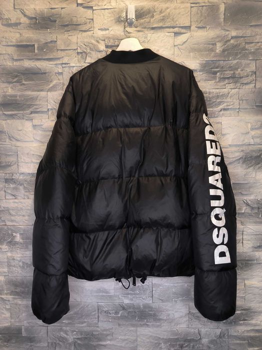 Kurtka Dsquared2 DSQ2 Puchowa Zimowa Czarna Logo Męska