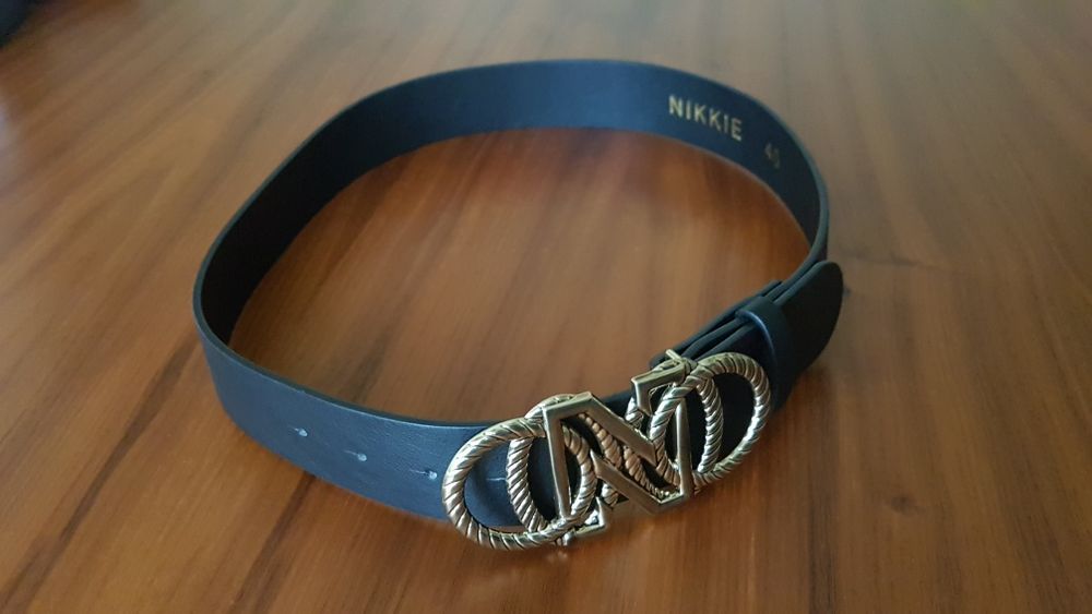 Pasek skórzany damski Nikkie leather duża klamra