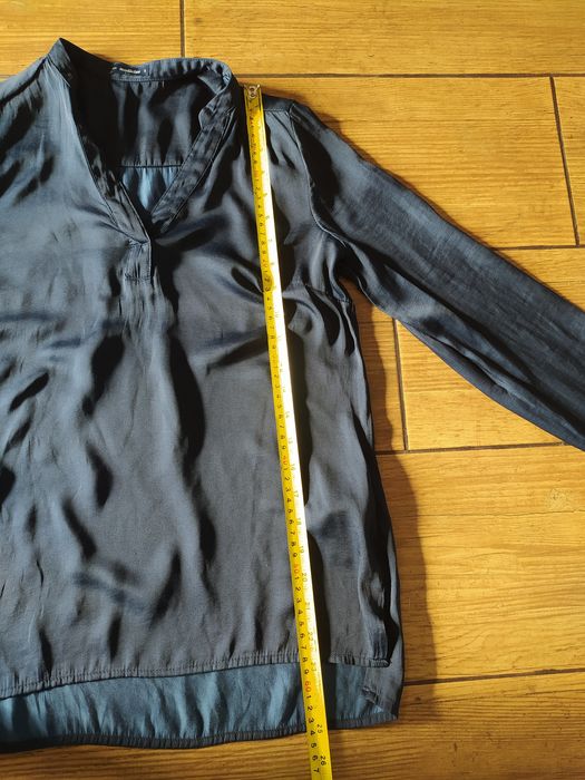 Granatowa koszula z długim rękawem S