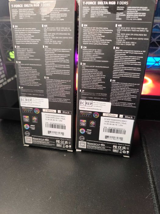 Memória RAM DDR5 T-Force Delta 32GB (2x16GB) 6000MHz – Nova e Selada