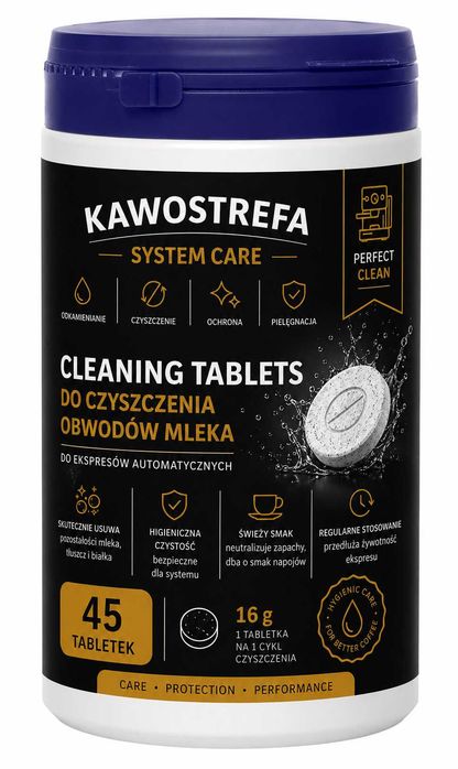 Tabletki do czyszczenia układów mlecznych w ekspresach do kawy KAWOSTREFA SYSTEM CARE