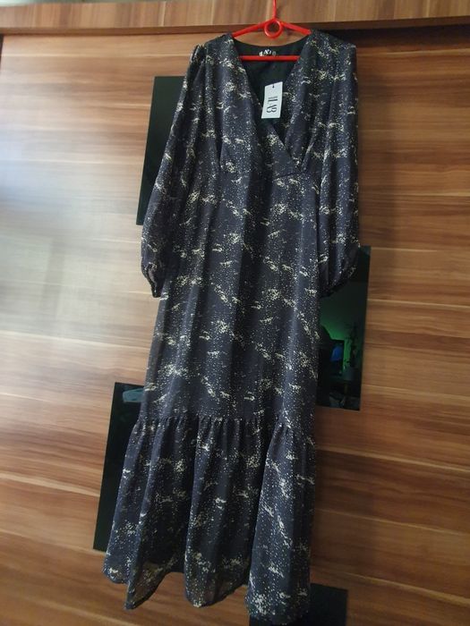 Answear Lab maxi sukienka L bakłażan