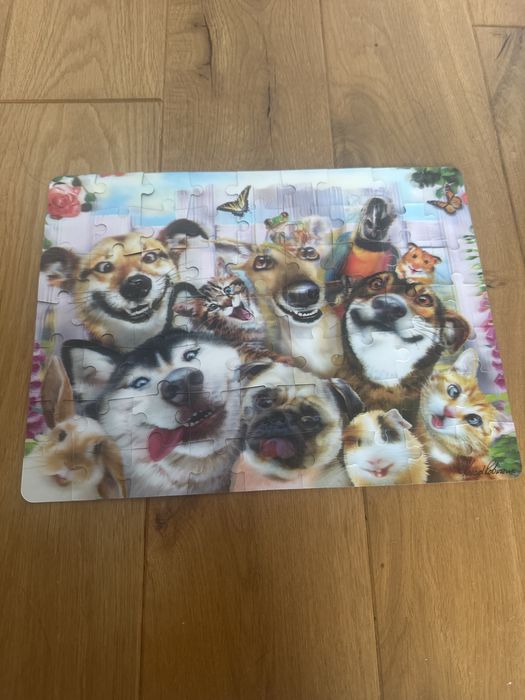 Puzzle 3D pieski i kotki