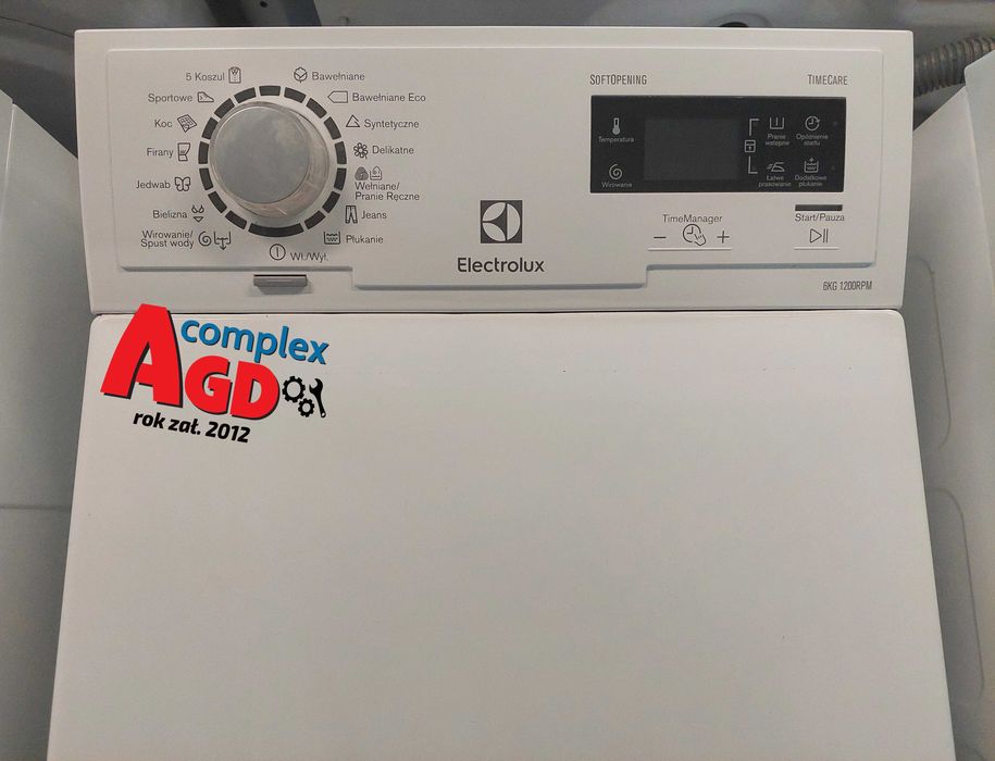 ROK GWARANCJA Pralka Electrolux EWT1266EXW ładowana od góry 6 kg, Dowóz w dniu zakupu! Dotykowy EKRAN LED, 1200 obr./min. Program Bielizna i Sport/AGD