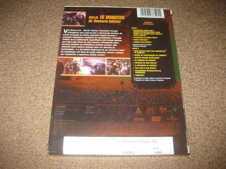 "As Crónicas de Riddick" Vin Diesel/Edição Especial 2 DVDs/Digipack!