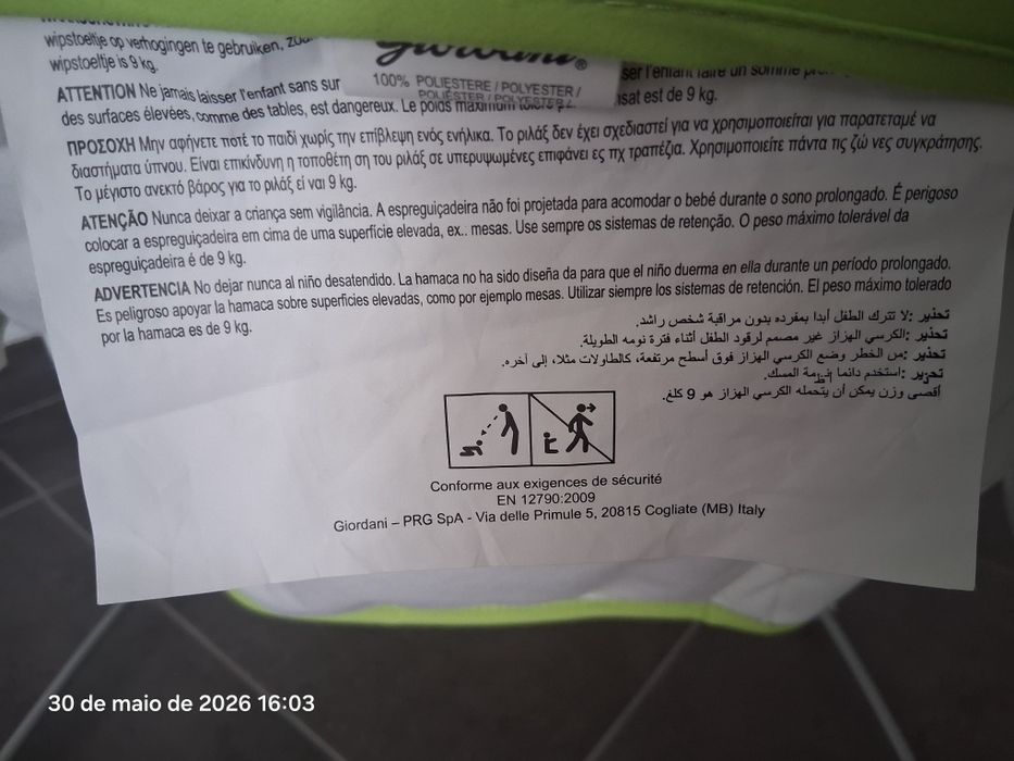 Baloiço para bebé