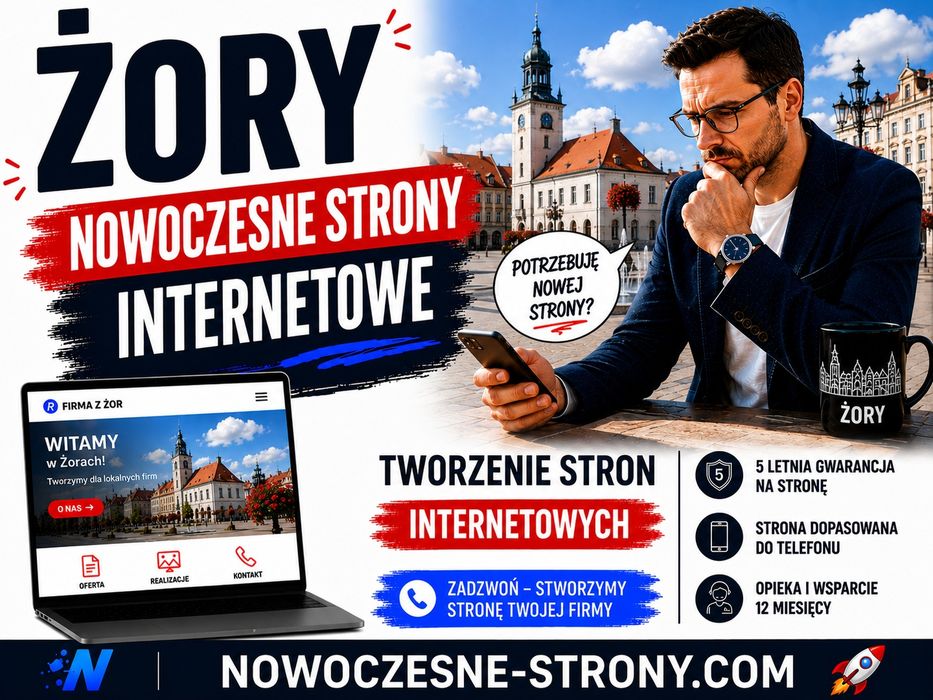 Nowoczesne Strony Internetowe | WordPress z 5-letnią Gwarancją | Opieka Stron 12 miesięcy