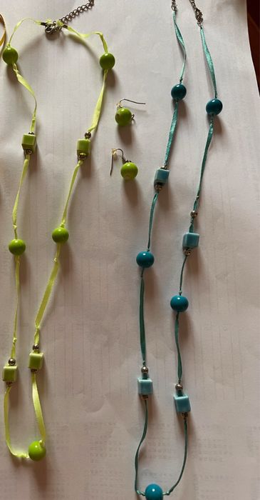 Naszyjnik, kolczyki, zestaw biżuterii, vintage