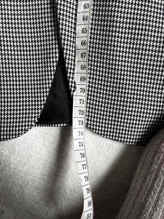 Zara marynarka w kratkę modna czarna 48 M jesień okazja