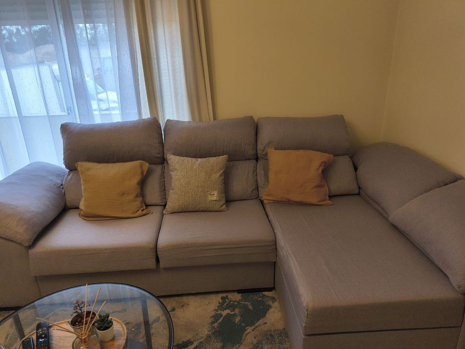 Sofá 3 Lugares Chaise Longue