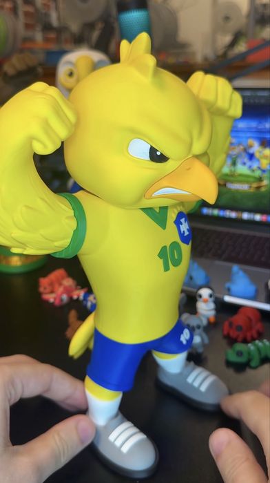 Mascote Brasil 3D | Estatueta Decorativa | Torcedor | Futebol