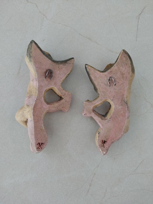 Anjos em ceramica pintados ā mao