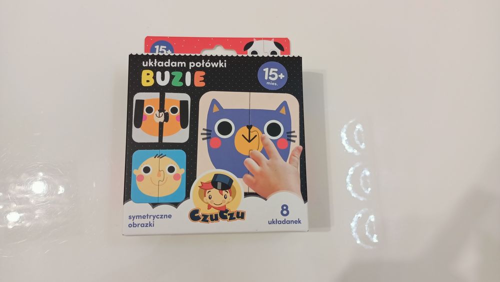 Czuczu - Puzzle dwuelementowe, symetryczne buźki zwierząt, łączenie p