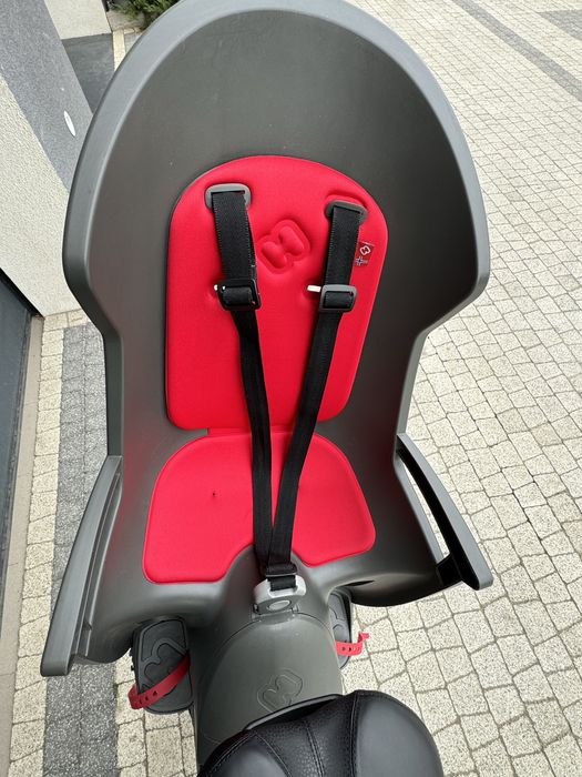 Fotelik rowerowy dziecięcy Hamax Buddy szaro-czerwony