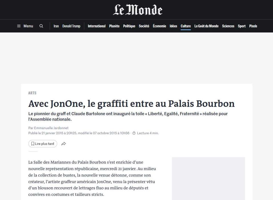 JonOne – Serigrafia "Composition Hanji" (41/50, assinada)