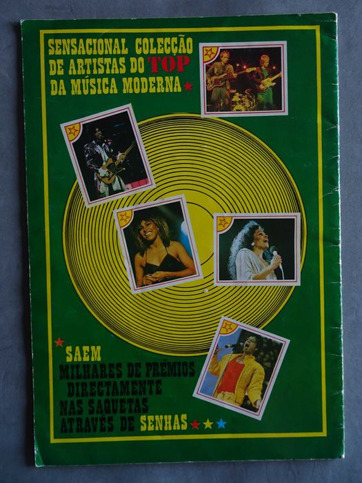 Caderneta de cromos Estrelas da Top Music (falta 1 cromo nº 120)
