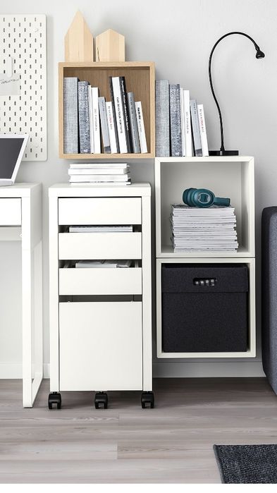 Eket ikea biały dębowy kostka regał pudło szafka schowek 35x25x35