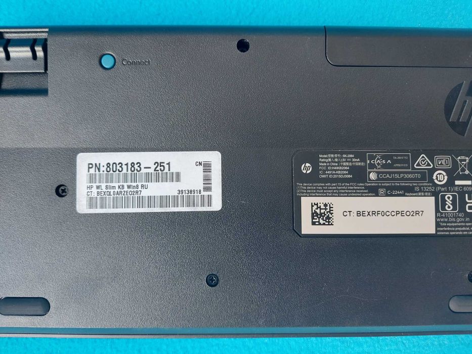 Клавіатура безпровідна Bluetooth блютуз HP SK-2064 відмінний стан