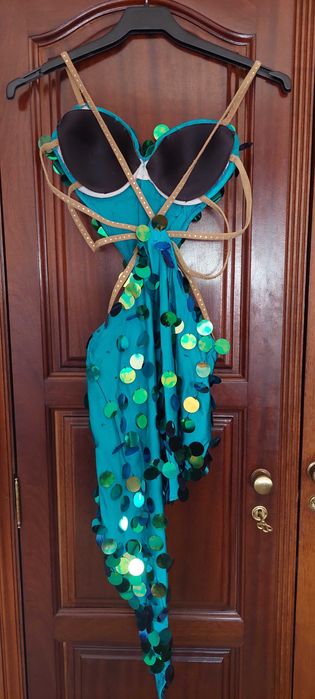 Vestido dança latinas azul