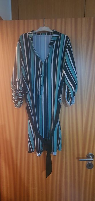 Vestido de senhora tamanho único verde e preto