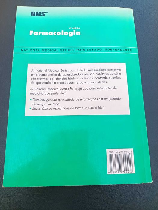Livro "NMS Farmacologia", de Leonard S. Jacob