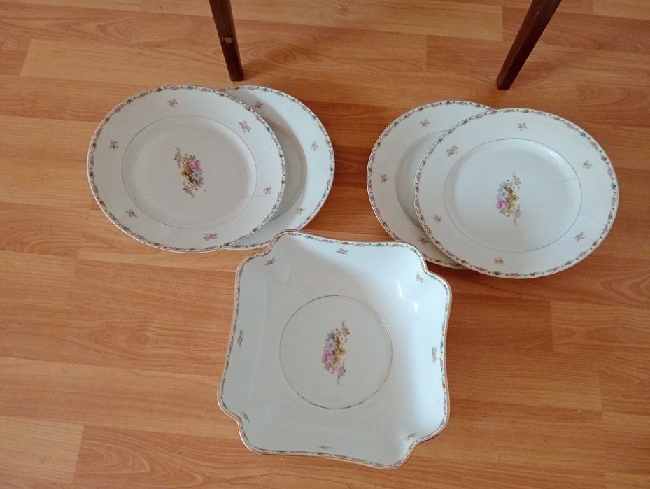 Vista Alegre saladeira e pratos