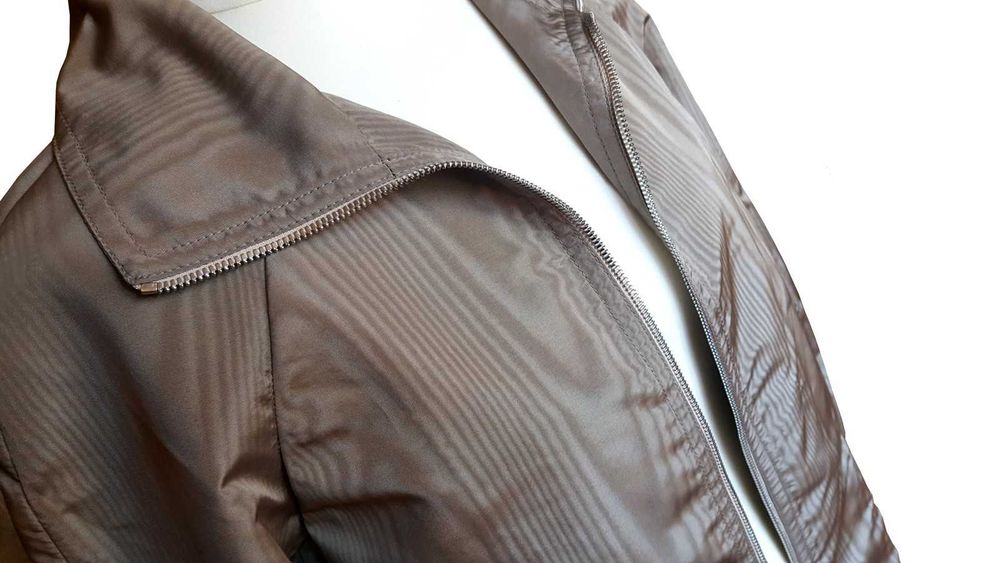 PRADA płaszcz 100% jedwab rękaw 3/4 r M-L