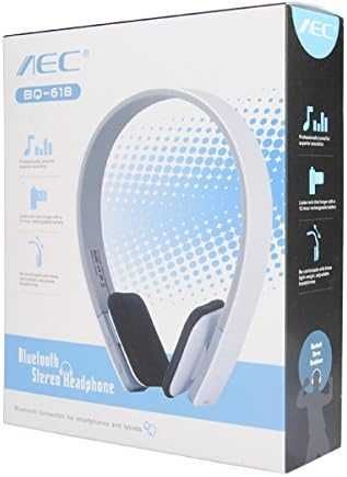 Słuchawki AEC bezprzewodowe Bluetooth lekkie i stylowe - białe