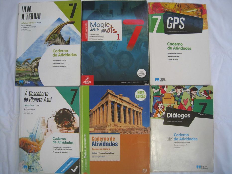Cadernos de atividades do 7º ano