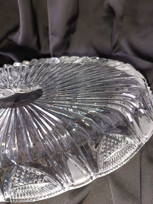 Ваза «Ладья» велика з кришталю фруктівниця