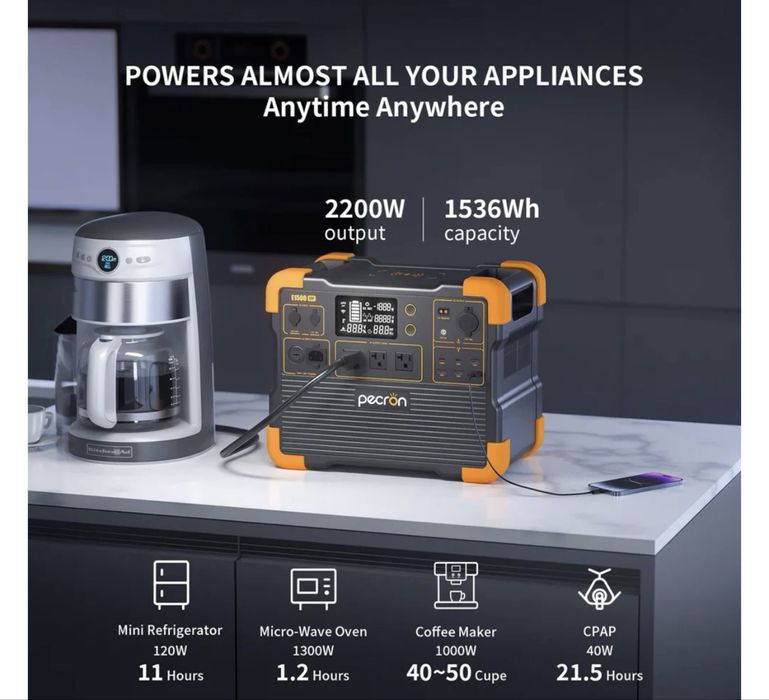 Зарядна станція Pecron E1500LFP 2200 Вт