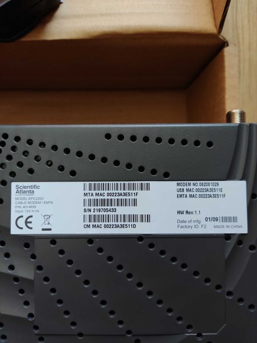 Modem VoIP kablowy Scientific Atlanta