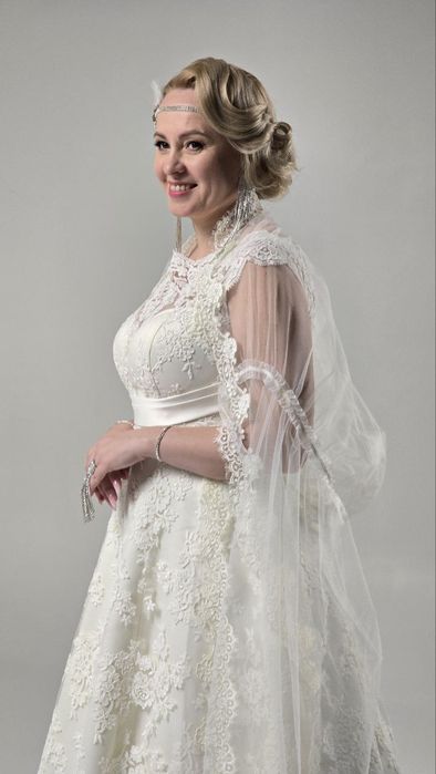 Свадебное платье с шубкой