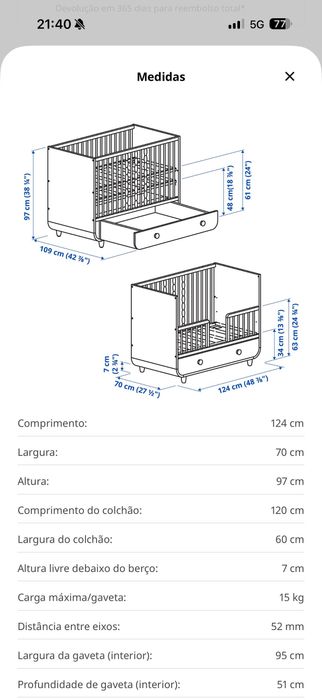 Berço bebé ikea