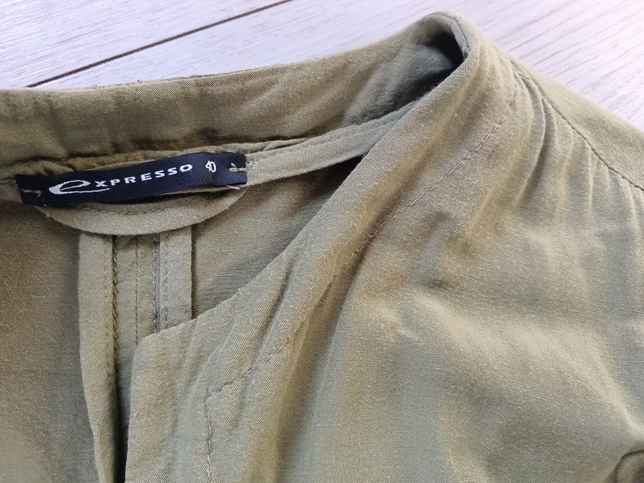 Kardigan len narzutka Boho Hippie folk