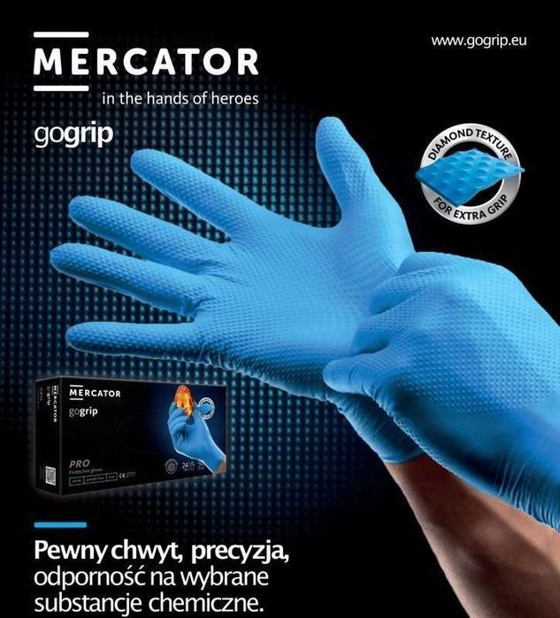 Rękawice Nitrylowe 50 Szt. 10-Xl Gogrip Blue