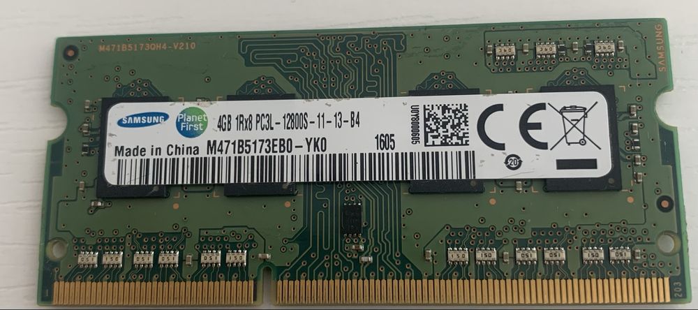 Pamięć RAM 4GB DDR3 SODIMM 1600 MHz